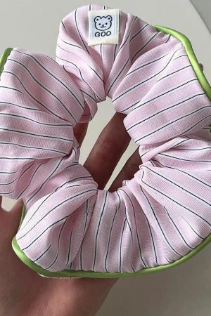 Soft Girl Striped Scrunchies