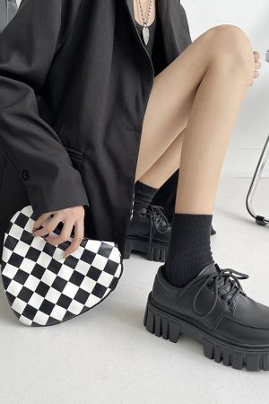 Soft Grunge Chunky Platform Oxford Shoes