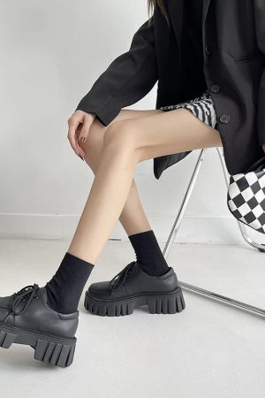 Soft Grunge Chunky Platform Oxford Shoes