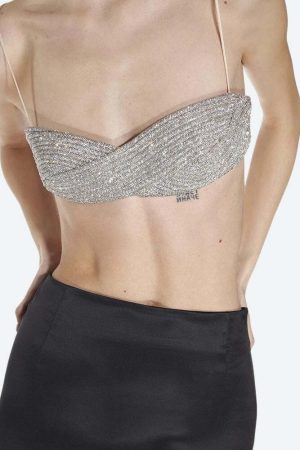 Sparkle Rhinestone Bra Crop Top