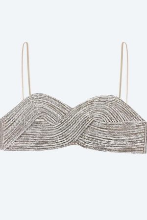 Sparkle Rhinestone Bra Crop Top