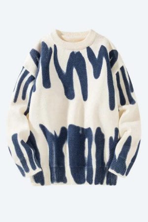Spray Paint Soft Touch Knitted Sweater