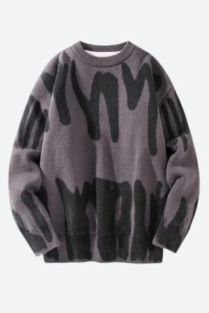 Spray Paint Soft Touch Knitted Sweater