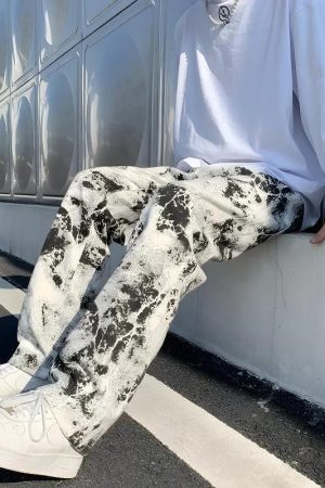 Spray Paint Straight Leg Jeans