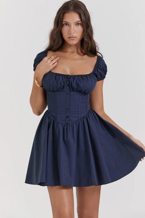 Square Neck Corset Mini Dress
