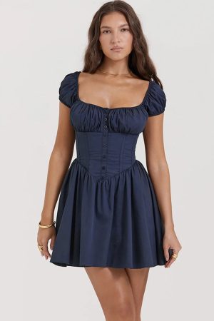 Square Neck Corset Mini Dress