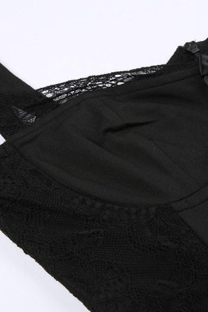 Square Neck Lace Mini Dress