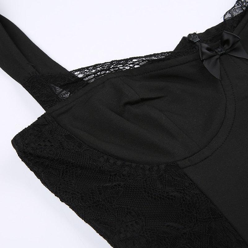 Square Neck Lace Mini Dress Square Neck Lace Mini Dress