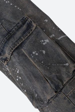 Stained Cargo Jeans
