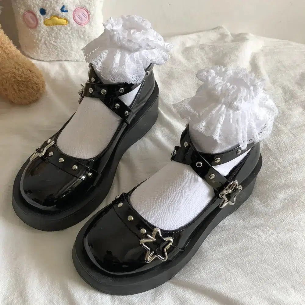 Star Buckled Platform Mary Jane Shoes Star Buckled Platform Mary Jane Shoes