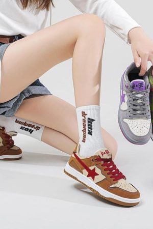 Star Embroidered Multicolor Sneakers