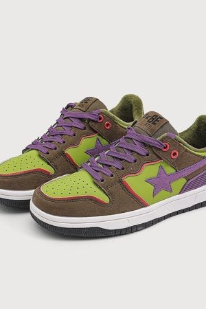 Star Embroidered Multicolor Sneakers