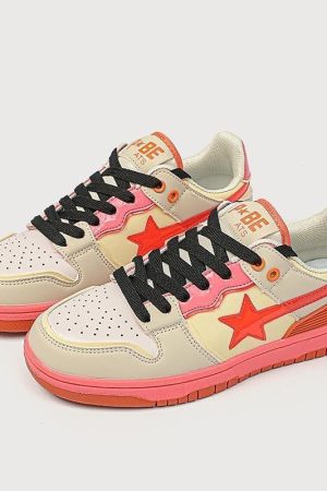 Star Embroidered Multicolor Sneakers