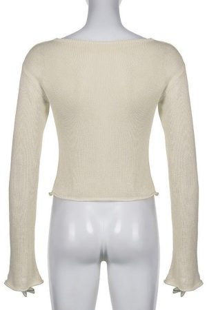 Star Embroidery Knitted Top