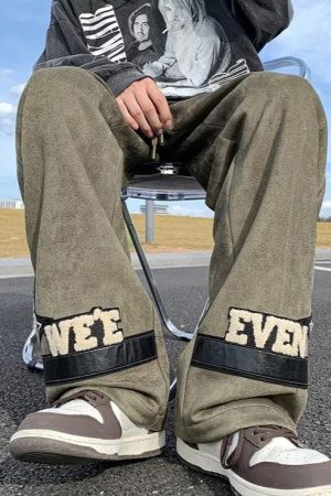 Star Patchwork Wide Leg Sweatpants