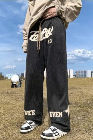 Star Patchwork Wide Leg Sweatpants