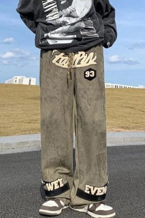 Star Patchwork Wide Leg Sweatpants