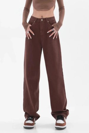 Star Pockets Wide Leg Jeans