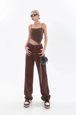 Star Pockets Wide Leg Jeans