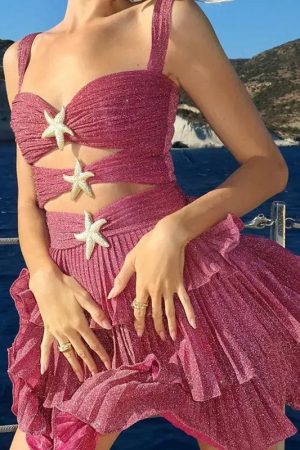 Starfish Glitter Mini Dress