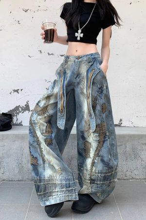 Stitch Baggy Jeans
