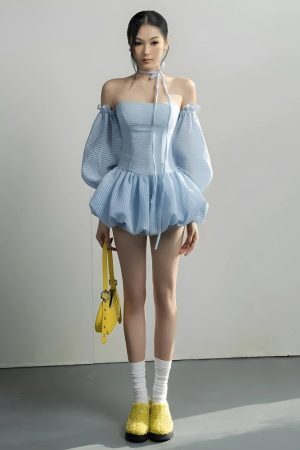 Strapless Bubble Mini Dress
