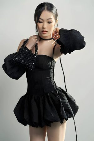 Strapless Bubble Mini Dress