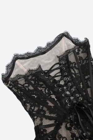 Strapless Lace Mini Dress