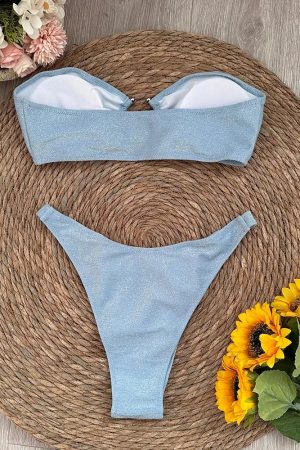 Strapless Pierced Bikini Set