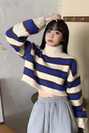 Striped Cropped Sweater