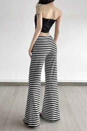 Striped Flare Sweatpants