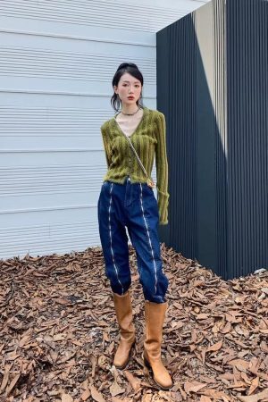 Striped Fluffy Cardigan