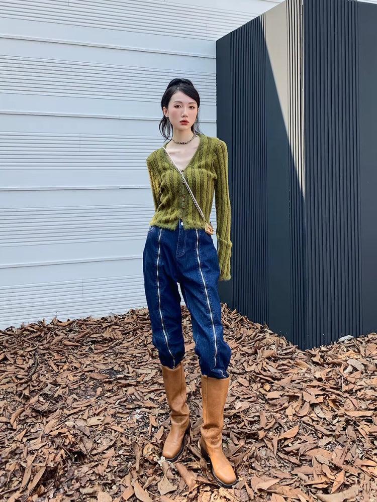 Striped Fluffy Cardigan Striped Fluffy Cardigan