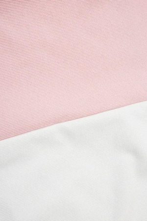 Striped Half Zip-Up Jersey Top