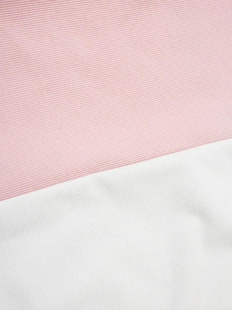 Striped Half Zip-Up Jersey Top Striped Half Zip-Up Jersey Top