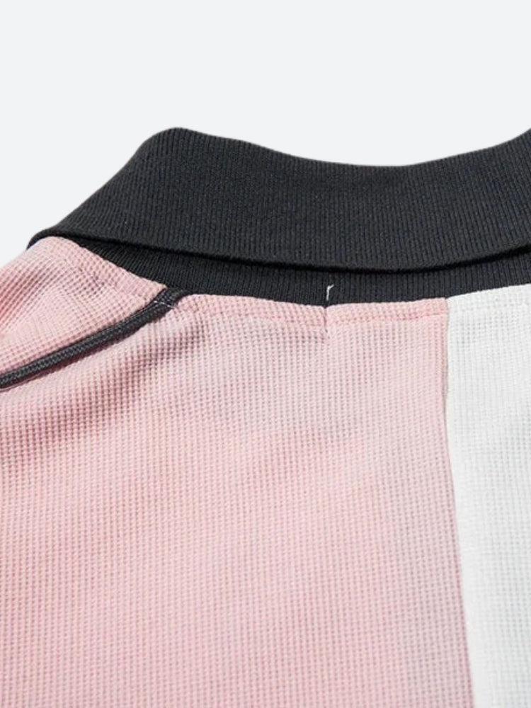 Striped Half Zip-Up Jersey Top Striped Half Zip-Up Jersey Top