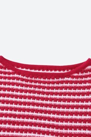 Striped Knitted Mini Dress