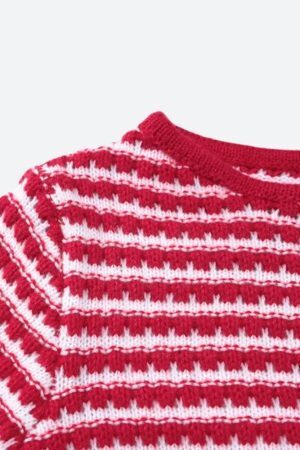 Striped Knitted Mini Dress