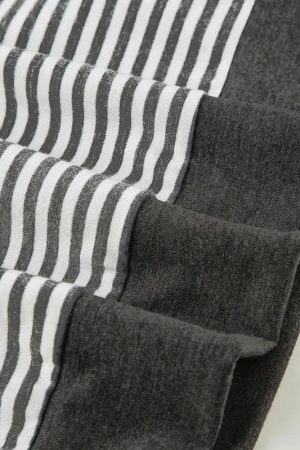 Striped Neck Tie Top