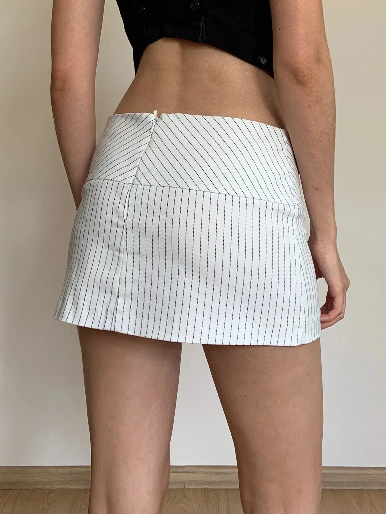 Striped Office Mini Skirt Striped Office Mini Skirt