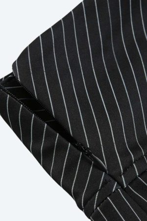 Striped Office Mini Skirt