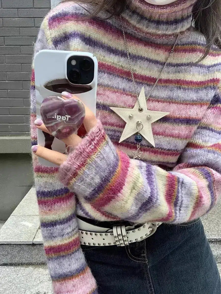 Striped Turtleneck Sweater Striped Turtleneck Sweater