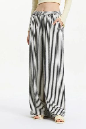 Striped Wide Leg Pants
