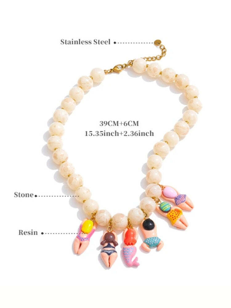 Swimsuit Figurines Necklace Swimsuit Figurines Necklace