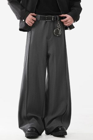 Tailored Pleated Wide Leg Pants