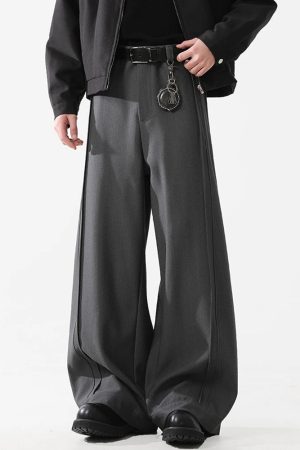 Tailored Pleated Wide Leg Pants