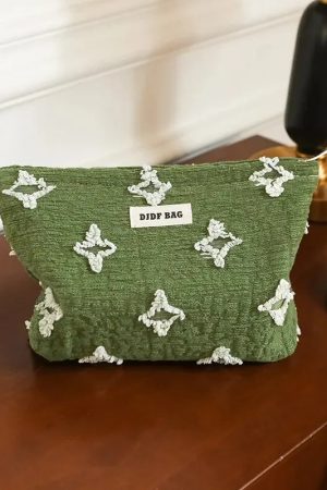 Tasseled Star Embroidered Makeup Bag