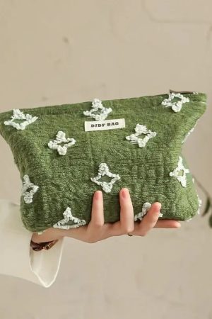 Tasseled Star Embroidered Makeup Bag