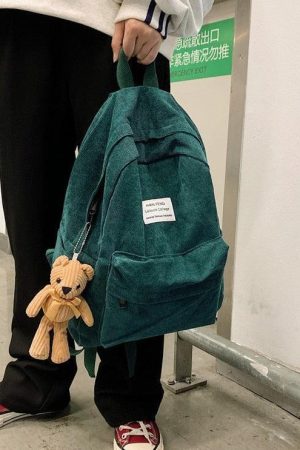 Teddy Bear Corduroy School Backpack