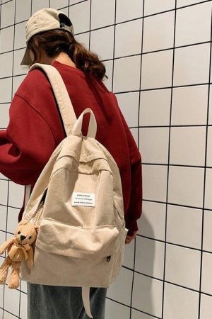 Teddy Bear Corduroy School Backpack